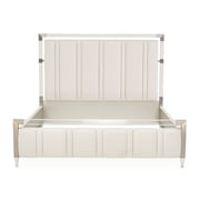 Penthouse Queen Short Panel Bed - Frosted Linen