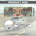 thumbnail image 7 of SEANATIVE 66.9 x 22.4 Inch Truck Rear Window Graphic Perforated See Through Stickers UV Protection Pickup Decal, Easy Install Back Window Tint Car Accessory, Tribe Highland Cow Flower Print, 7 of 7