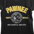 thumbnail image 7 of Parks & Recreation Pawnee City Hall Crew Neck Short Sleeve Women's Black T-shirt-Large, 7 of 7