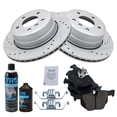 thumbnail image 2 of TRQ Rear Ceramic Brake Pad & Performance Rotor Kit for BMW 525Xi 528Xi 530Xi BKA21514 Fits select: 2008-2010 BMW 535, 2 of 6
