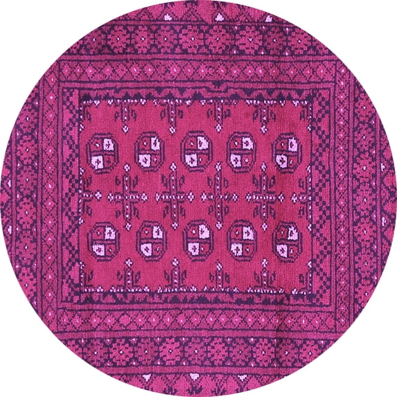 Ahgly Company Indoor Round Persian Purple Traditional Area Rugs, 6' Round