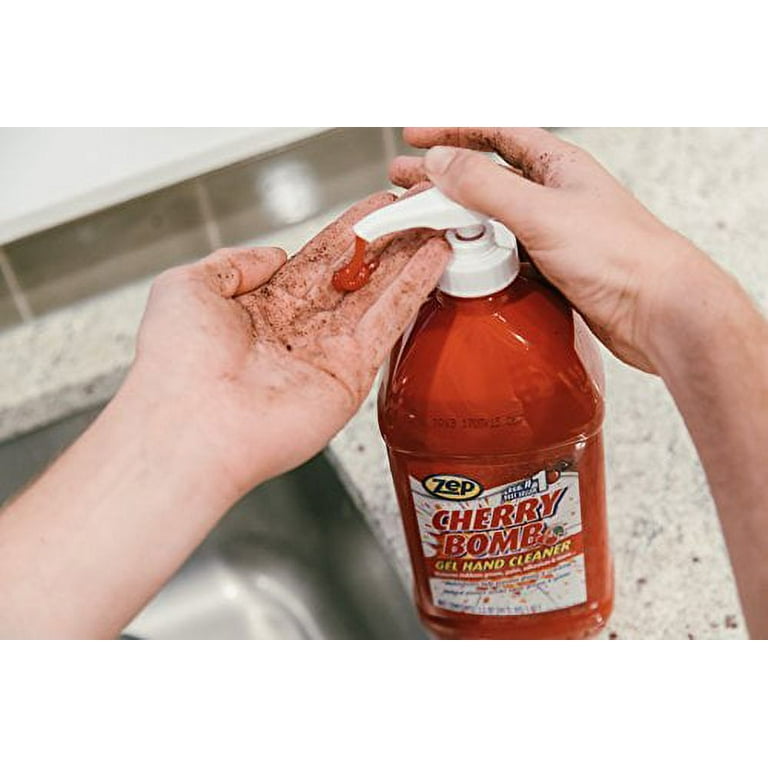 Zep Cherry Bomb Gel Hand Cleaner, Cherry, 48 oz Pump Bottle