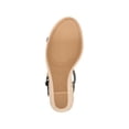 thumbnail image 4 of GUESS Womens Black Hardware Padded Hisley Almond Toe Wedge Buckle Heeled Sandal 6.5 M, 4 of 4