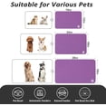 thumbnail image 3 of Pet Feeding Mat - Purple 12"x 19" | Absorbent Dog Mat for Food and Water, No Stains Cat Bowl Mat, Easy to Clean Pet Placemats, Quick Dry Dog Water Dispenser Mat for Messy Drinkers, 3 of 5