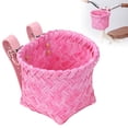thumbnail image 2 of Xwjun Bike Basket Front Kids Front Basket For Bicycle Rattan Cycle Basket Kids Basket Handlebar Front Storage Baskets For Outdoor Daily Commute 15x12x12cm Scooter Basket Girls Bicycle Basket Pink A, 2 of 9