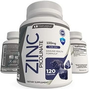 Natuspur Zinc Picolinate Supplement 100mg Capsules, Unflavored, Gluten-Free, Vegan