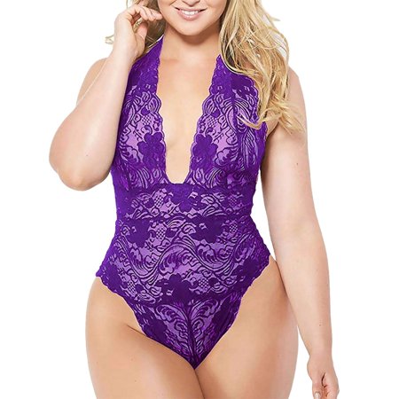 

Teddy Backless Women Lingerie Sleepwear Lace Size Plus Sleepwear One-Piece