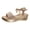 Gold, variant on Rokmen Womens Glitter Metallic Rhinestones Pearl Orthopedic Dressy Sandals Bride Wedding Sparkly Ankle Strap Platform Wedge Dress Summer Shoes with Arch Support Silver Size 7.5