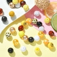 thumbnail image 6 of 50Pcs Random 20mm Autumn Theme Opaque Acrylic Bubblegum Beads Plastic Gumball Loose Beads, 6 of 8