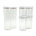 thumbnail image 7 of Mason Craft & More 6 Piece Clear Plastic Tall Food Storage Canisters Containers Set Airtight Dishwasher Safe, 18 oz. / 29 oz. / 51 oz., 7 of 7