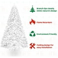 thumbnail image 2 of 9FT White Christmas Tree, Artificial Snowfield Christmas Douglas Fir Tree, Christmas Party Decoration, Easy to Clean and Assemble, Foldable and Sturdy Metal Base,White Xmas Tree, 2 of 8