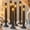 Gray, variant on HIDAWN 6Pack Flameless Taper Candles with Remote Timer, LED Candlesticks with Holders, Fake Electric Battery Operated Dripless 3D Flickering Flame Window Candles,9.57Inch,Clear