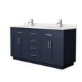 thumbnail image 3 of Wyndham Collection Wcg262666d-Qtz-Unsmxx Beckett Tk 66" Free Standing Double Basin Vanity, 3 of 7
