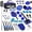 Blue, variant on Nilight 15PCS Car Detailing Kit Auto Cleaning Tools Wash Set with Storage Carry Bag Beginners Easy to Use for Interior Exterior Car Care Clean Windshield Dashboard Seat Air Vents Wheels Tires, Blue