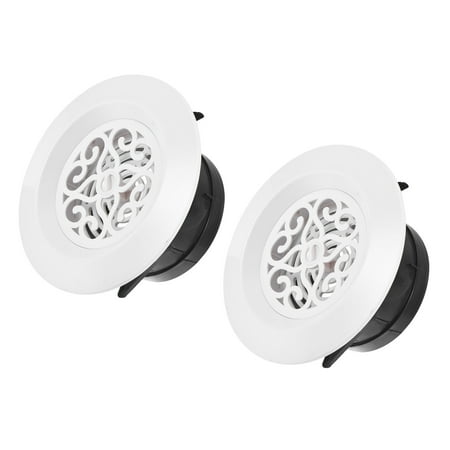 

Uxcell 4 Inch Adjustable Pattern Screen Grille Cover Louver Round Air Vent 2 Pack