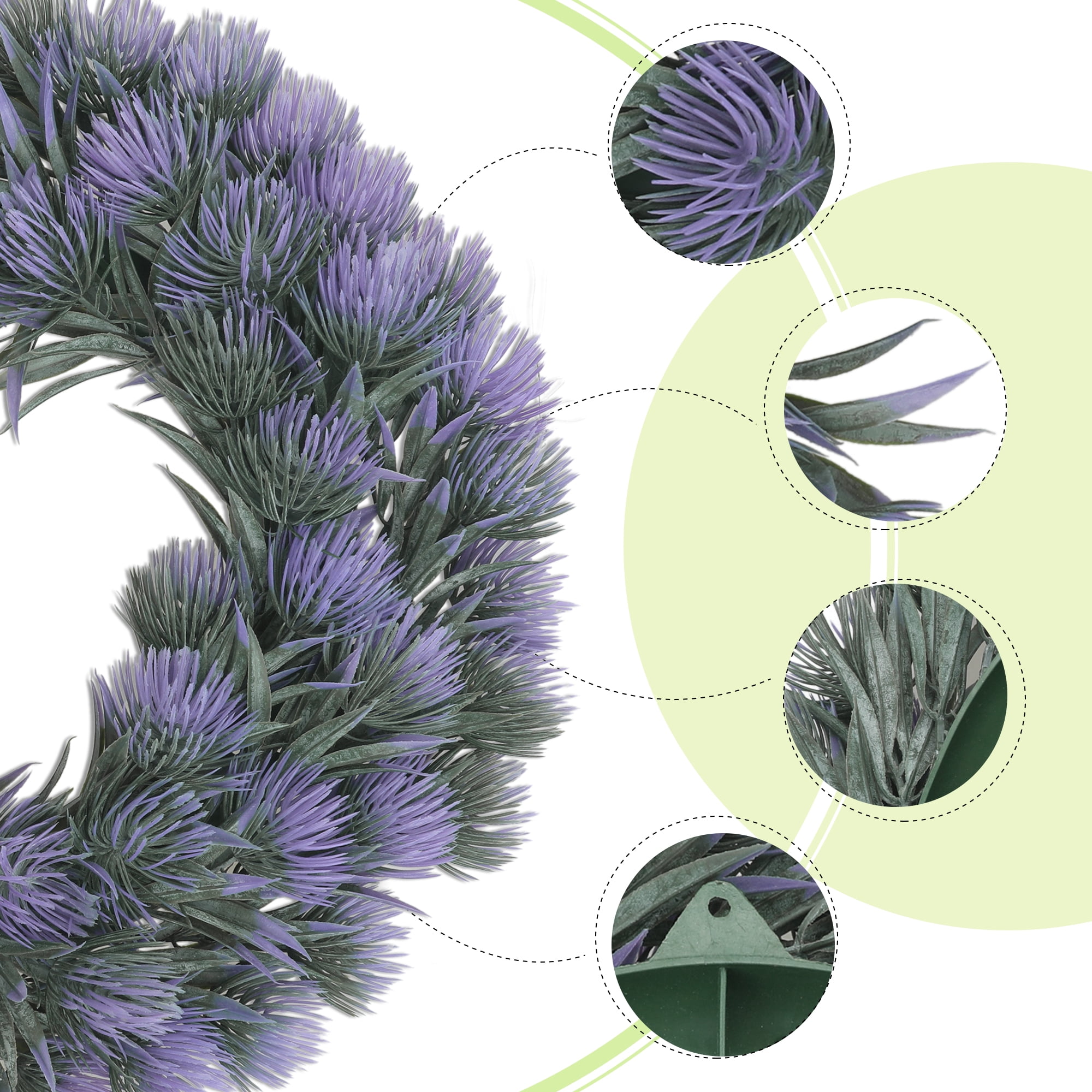 Unique Bargains Front Door Wreaths Artificial Farmhouse Wreaths All Seasons Decor Purple