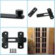 thumbnail image 3 of Pestillos de puerta de acero inoxidable negro mate, pestillo abatible, pestillo de seguridad para puerta, cerradura, 3 of 7
