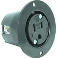 thumbnail image 2 of Journeyman-Pro 5279 15 Amp 120-125 Volt, NEMA 5-15 Flanged Outlet, Black Commercial Grade, 2 Pole-3 Wire, Straight Blade Plug Charger Receptacle (10-PACK No Cover/Cap), 2 of 6
