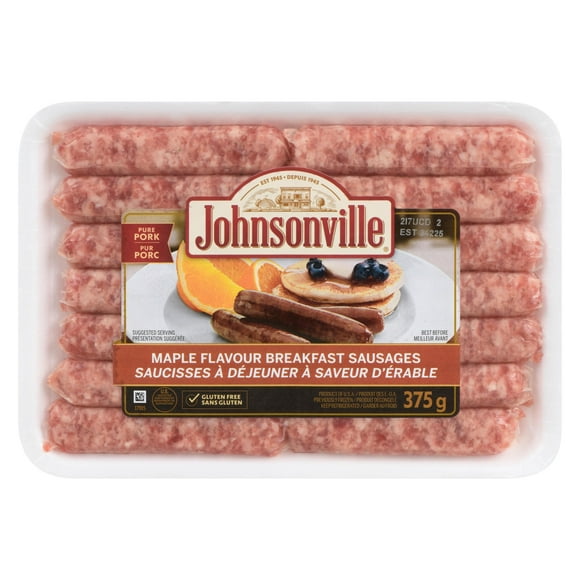 Saucisse à déjeuner à la saveur du sirop d'érable Johnsonville JVL Sauc à déjnr érable 375g