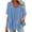 Sky Blue, variant on Boho Tops for Women Layered Ruffle 1/2 Sleeve Scoop Neck Plus Size Summer Casual Loose Vacation Shirts Blouse