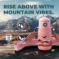 thumbnail image 2 of Cocosmile 17oz Mountain Sea Straw Thermoses Bottle for Kids (Grayish Purple), 2 of 8