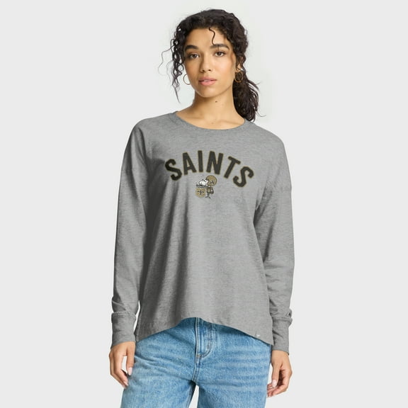 Women's Fanatics Heather Gray New Orleans Saints Hometown Legacy Long Sleeve T-Shirt