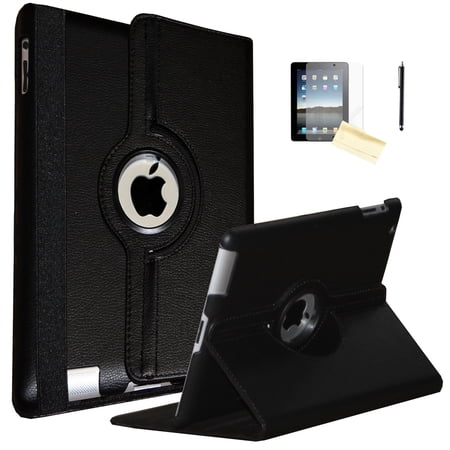 iPad Pro 9.7 Case (2016 Released), JYtrend Rotating Stand Smart Cover For A1673 A1674 (Black)