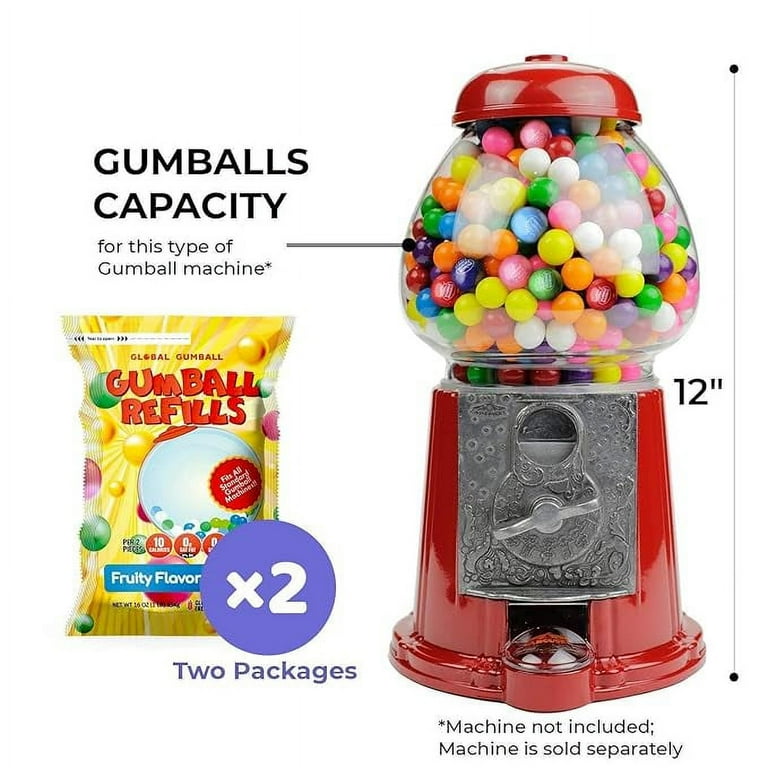 Gumballs for Gumball Machine - 0.5 Inch Mini Gumballs - 4 Lb Bulk