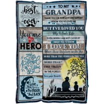 Stepdad Blanket, Dad Throw Blanket Gifts from Daughter Son, Stepdad Gift for Father Father-in-Law Grandpa, Christmas Fathers Day Birthday Gift, Soft Blankets Gift for Men Grandpa Husband