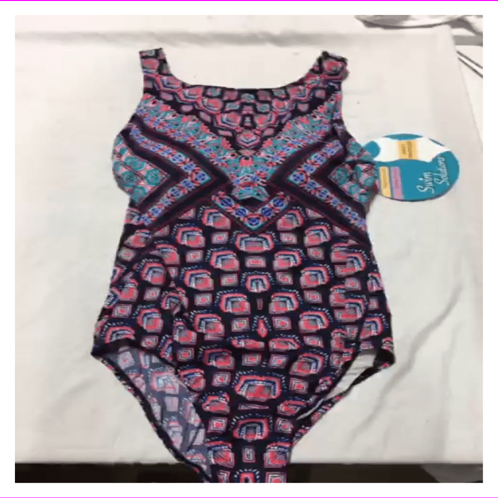 Swim Solutions Women's Non Adjustable PullOn Styling OnePiece
