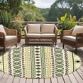 thumbnail image 4 of Round Rug 5Ft Washable Non-Slip, Beige Green Boho Circle Area Rugs for Living Room Bedroom, Vintage Ethnic Tribe Abstract Art Indoor Floor Mats Carpet Runner for Home Decor Aesthetic, 4 of 8
