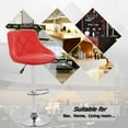 thumbnail image 6 of FDW Barstools Swivel Set of 2 Height Adjustable PU Leather, Low Back, Red, 6 of 7
