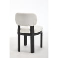 thumbnail image 5 of Hassch Modern Dining Side Chairs Set of 2, Accent Armless Kitchen Chairs with Fabric Upholstered Seat & Curved Backrest, Black Solid Wood Legs, Easy to Assemble, 5 of 6