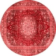 thumbnail image 1 of Ahgly Company Indoor Round Medallion Red Traditional Area Rugs, 8' Round, 1 of 4