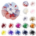 thumbnail image 4 of VISALY fascinators hats for women Headband Hats for Women Tea Party | Fascinators Hats Tea Party Mesh Headwear Mesh Headband Fascinators Hats Coral Fascinators Hats White Hats Church 1 Pack, 4 of 4