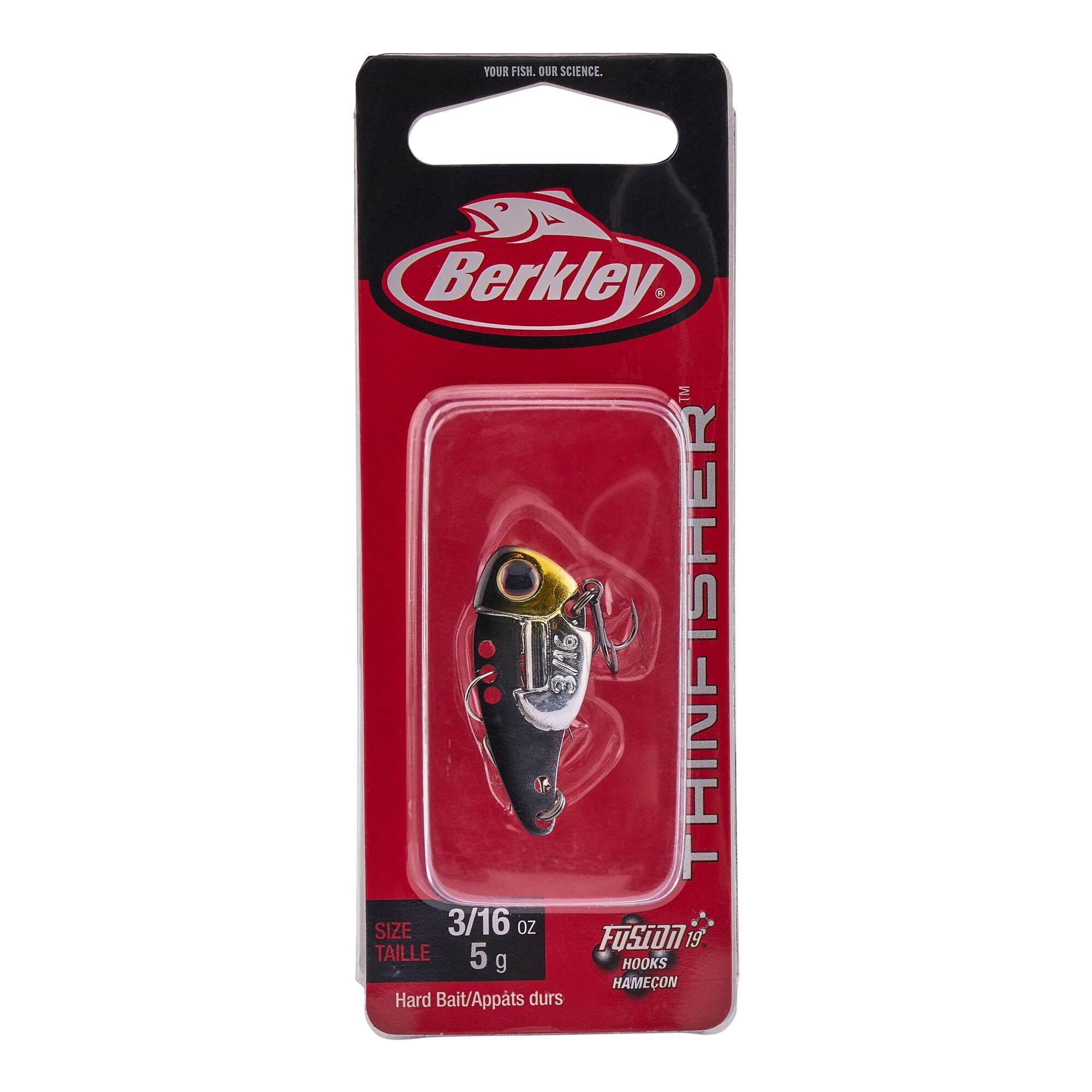Berkley ThinFisher™, 1.5 in, Blade Baits, Black Silver (1 Count)