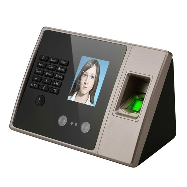 Yeacher Intelligent Biometric Fingerprint Time Attendance Machine with HD Display Screen Time Clock Support Face Fingerprint Password Employee Checking-in Recorder Reader Support USB Disk Access Con