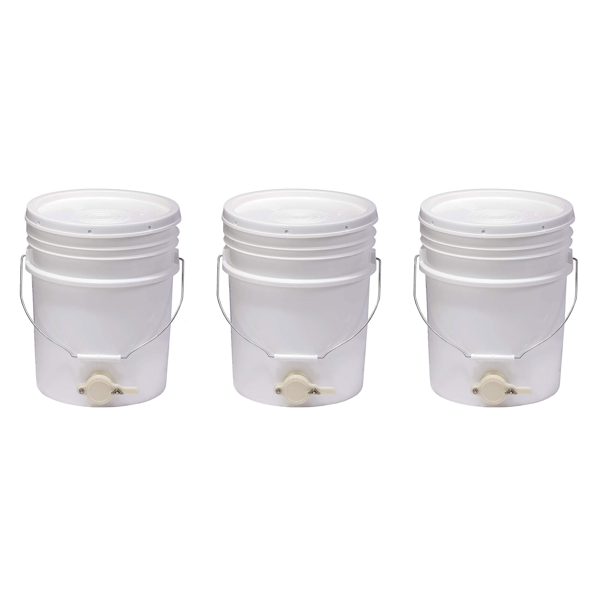 Little Giant BKT5 Plastic Honey Bucket w/ Gate for Beekeeping, 5 Gallon