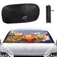 thumbnail image 1 of Maple-theme Car Sun Umbrella Windshield Sun Shade | Foldable Front Window Sunshade | UV Protection Heat Insulation 133x73cm, 1 of 6