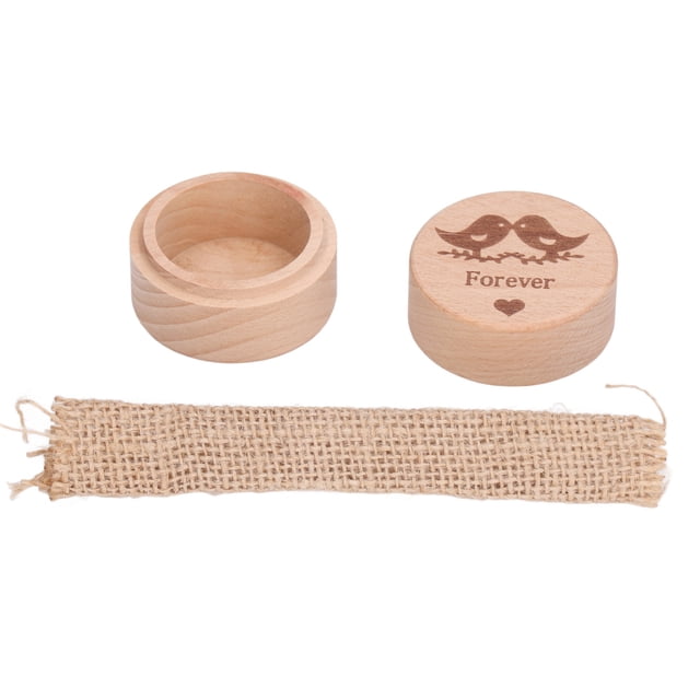 Caja del anillo de compromiso, caja de madera del anillo accesorios antiguos de la joyería caja de regalo del anillo impulsada por el rendimiento