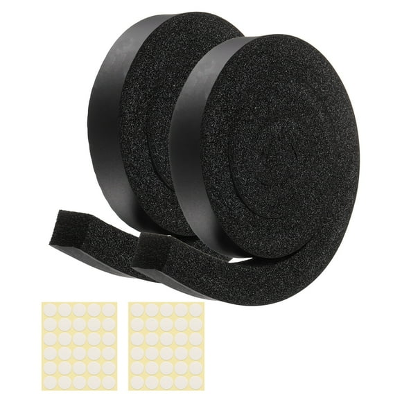 2 Set 3.28ft Foam Seal Strip, 1 Inch Width x 1 Inch Thick Weather Stripping Foam Insulation Tapes, High Density Air Conditioner Open Cell Foam Seal Tape for Doors, Windows, Black