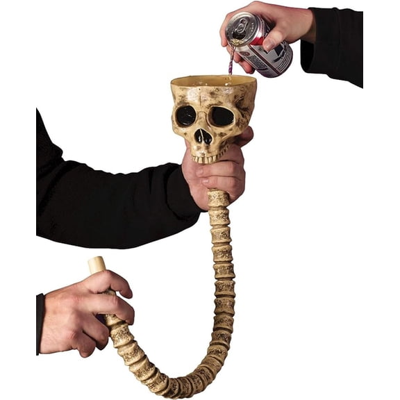Skull Beer Funnel Adult Halloween Decoration by Fun World