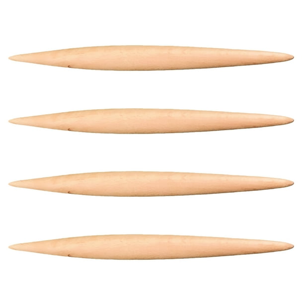 GOOHOCHY 4 rodillos de madera para amasar masa, para cocina, para envolver bolas de masa.