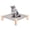 Grey Grid, variant on Pozico Wooden Frame Elevated Pet Bed Hammock, Breathable Mesh Portable Raised Pet Cot for Small Cats and Dogs, Black Diamond Pattern Indoor Outdoor