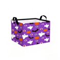 thumbnail image 2 of 1 Pack Halloween Basket Collapsible Fabric Storage Bin with Spooky Ghost Bat Pumpkin Prints for Halloween Party Decor Trick Or Treat Candy and Toys Organization, 2 of 4