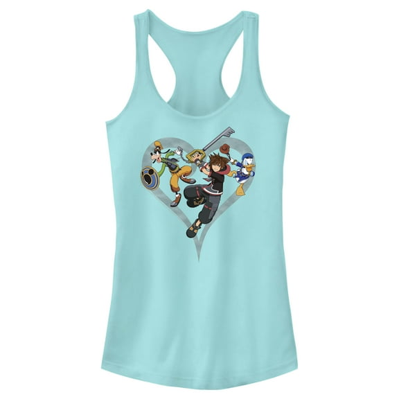 Junior's Kingdom Hearts 3 Ready to Fight Racerback Tank Top Cancun Medium