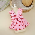 thumbnail image 5 of OAVQHLG3B Girl Dog Dresses, Strawberry Printed Bow Decoration Girl Puppy Clothes Summer Cute Cat Clothes Pet Kitten Dresses for Small Medium Large Dog and Cat, 5 of 6