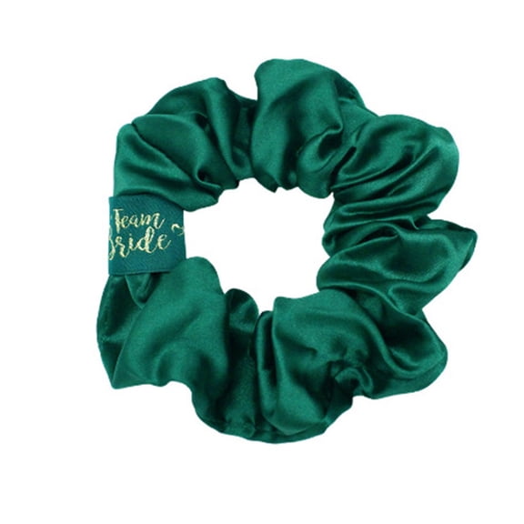 URTERYSER Bridesmaid Hair Tie Hair Scrunchies Ponytail Holder Wedding Party Accessories Bridesmaid Scrunchies Proms Gifts Dark Green