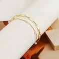 thumbnail image 5 of Wentin Reduced Anklet Fashion Simple Foot Accessories Female Personality Creative Double Handmade Pearl Chain Plus Flat Chain Anklet, 5 of 5