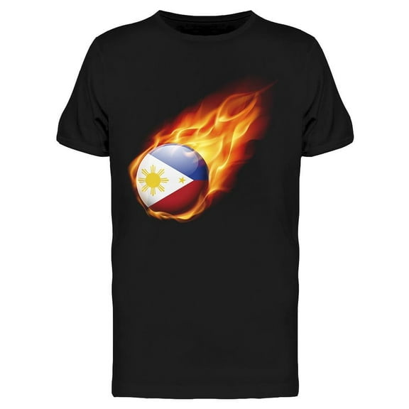Flag Of Philippines Flame T-Shirt Men -Image by Shutterstock, Male Small